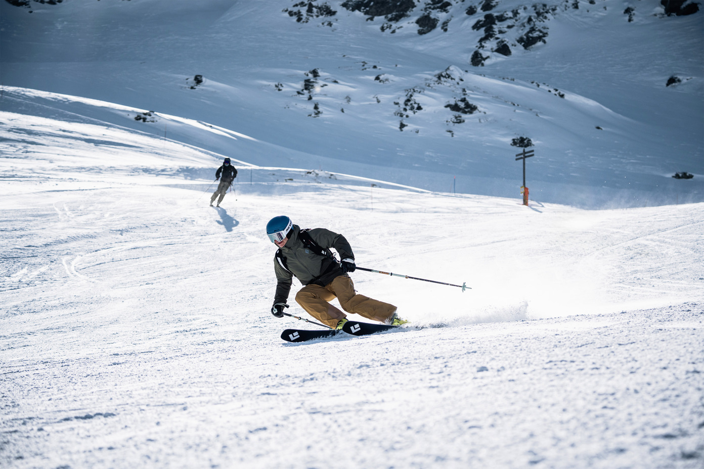 Skier at ski resort in France
